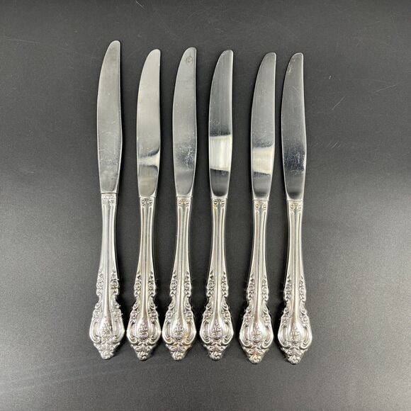 Vintage Oneida Community Stainless BRAHMS Set of 6 Knives - Picture 1 of 16